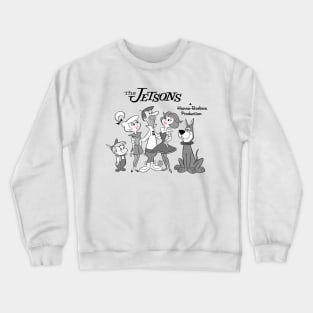 CARTOON FAMILY (BLACK AND WHITE VERSION) Crewneck Sweatshirt